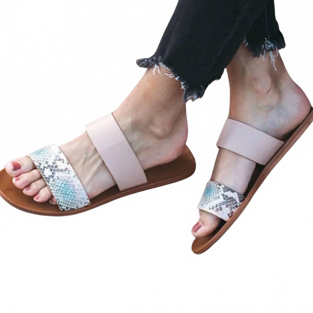 NEW BAMBOO women's snake sandals in blush